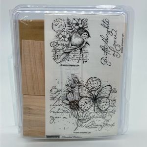 Stampin’ Up! Limited Edition Garden Collage Rubber Stamp Set of 3 Stamps 2005